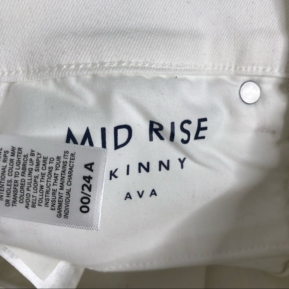 NEW Lucky Brand White Skinny Button Fly Jeans 00/24A - Picture 9 of 10